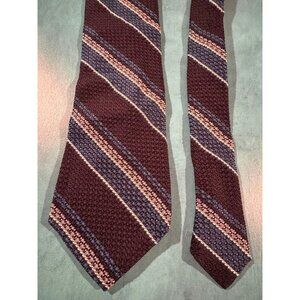 Dion Signature‎ Handcrafted Tie – Italian Pure Silk – Textured Stripe Design